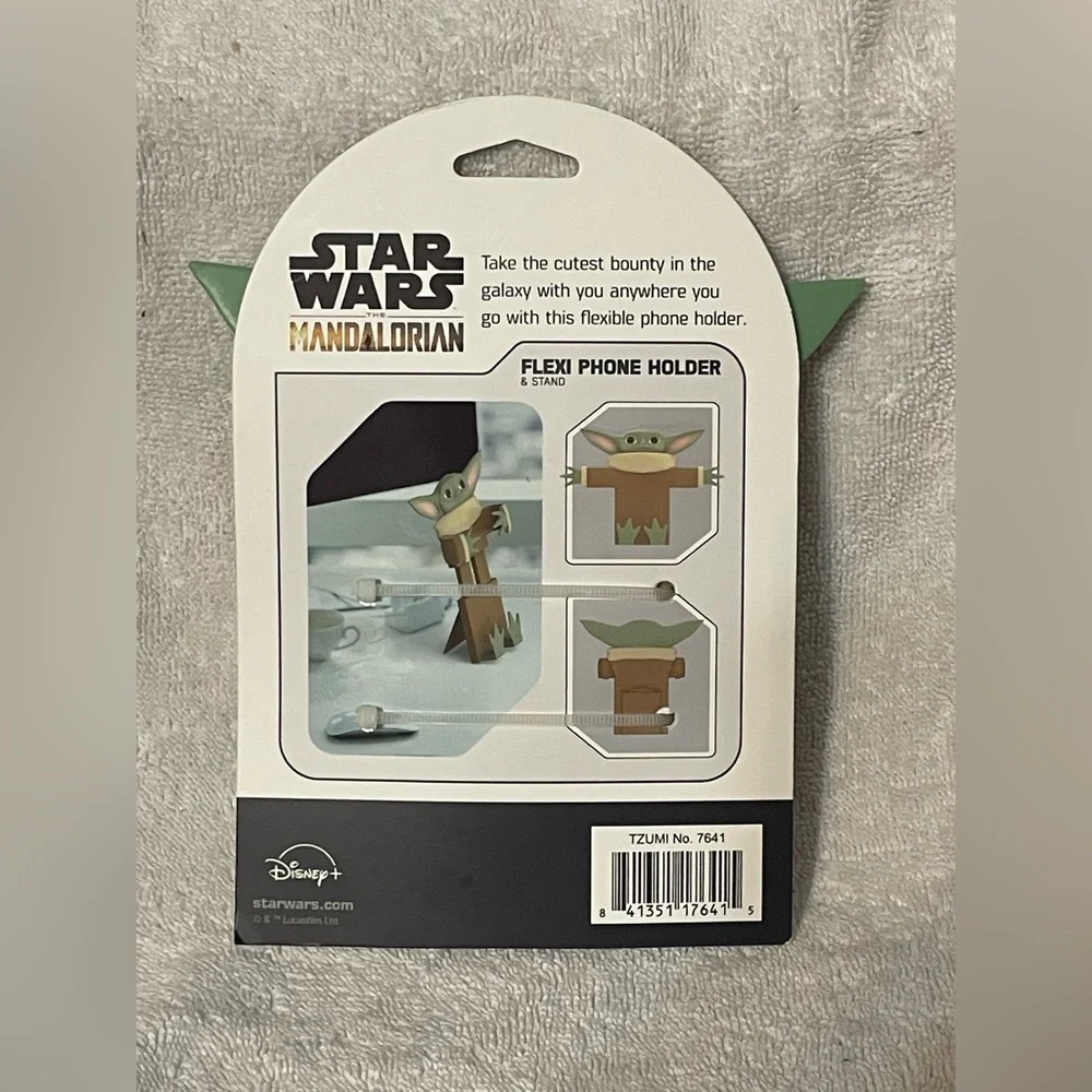 Star Wars Mandalorian Baby Yoda Flexi Phone Holder Stand 4 phone MP3 Disney